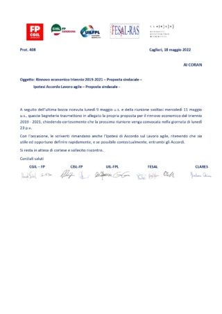 NOTA TRASMISSIONE PROPOSTA